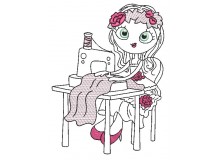 Stickdatei - Sewing Girl 1
